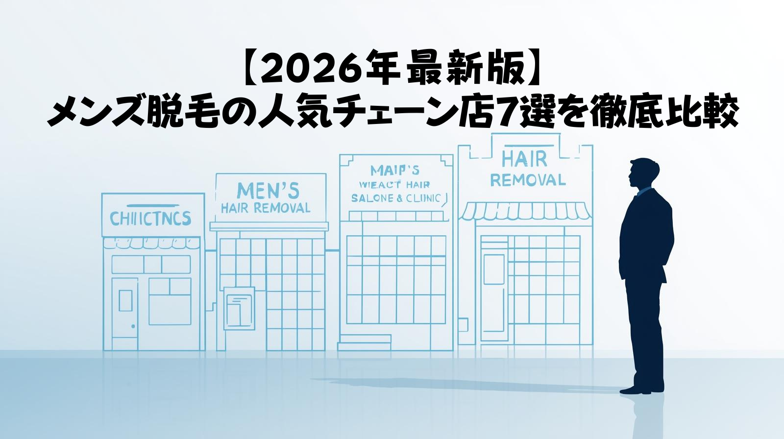 【2026年最新版】メンズ脱毛の人気チェーン店7選を徹底比較