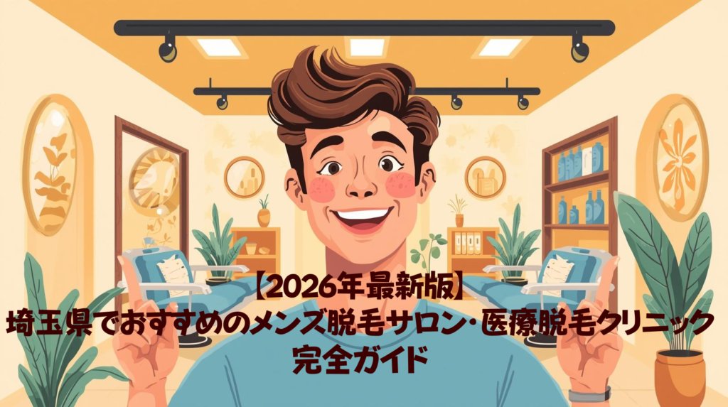 【2026年最新版】埼玉県でおすすめのメンズ脱毛サロン・医療脱毛クリニック完全ガイド